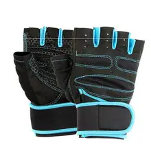 Перчатки для спортзала фитнес Велоспорт Половина Велоспорт, тренажерный зал палец дышащий Противоскользящий перчатки