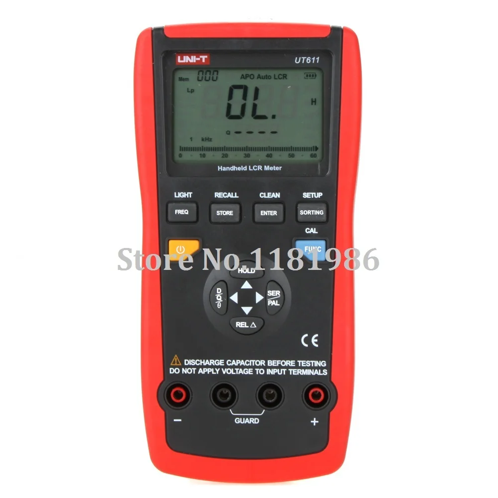 

UNI-T UT611 Professional Inductance Capacitance Resistance Frequency Tester with Series / Parallel Mode LCR Meters