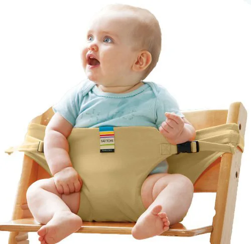 Детское кресло портативное сиденье обеденный стул ремень безопасности детское раскладное кресло для кормления сиденье для малышей детский ремень безопасности для мальчиков и девочек - Цвет: Темный хаки