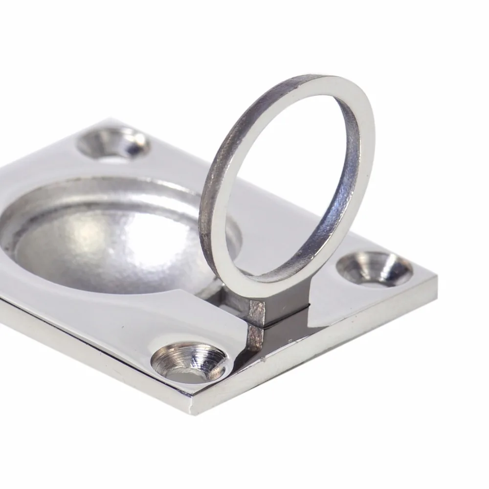 

4Pcs Silver 316 Stainless Steel Flush Hatch Locker Cabinet Lift Pull Ring Handle Hardware For Boat Marine Caravan Yacht