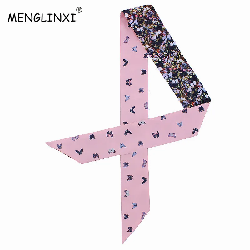 

New Design 2019 Geometric Architecture Print Silk Scarf Women Tie Luxury Brand Scarf Bag Ribbons Head Scarf Small Long Scarves