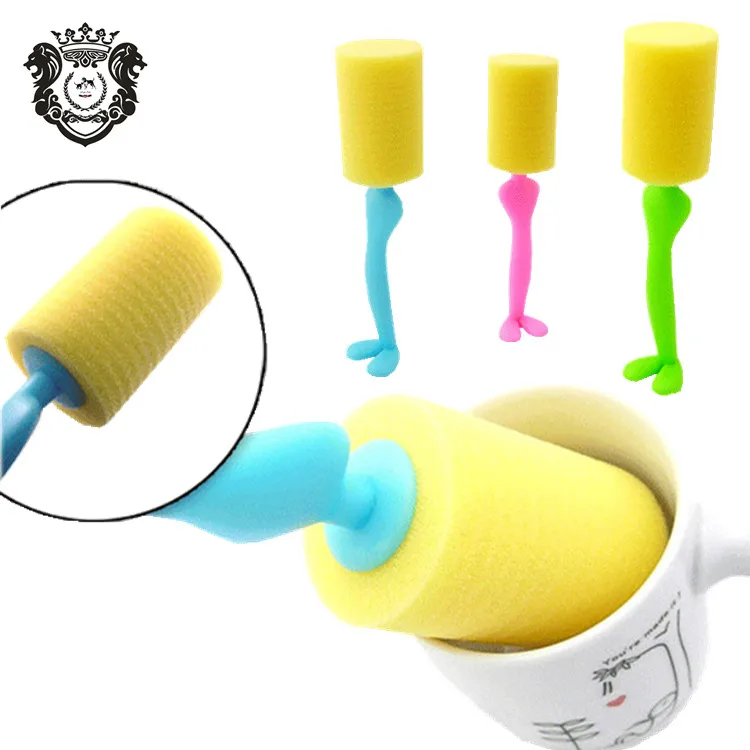 2pcs Soft Sponge Cup Brush/ Glass Bottle Cleaner / Brush Cleaning