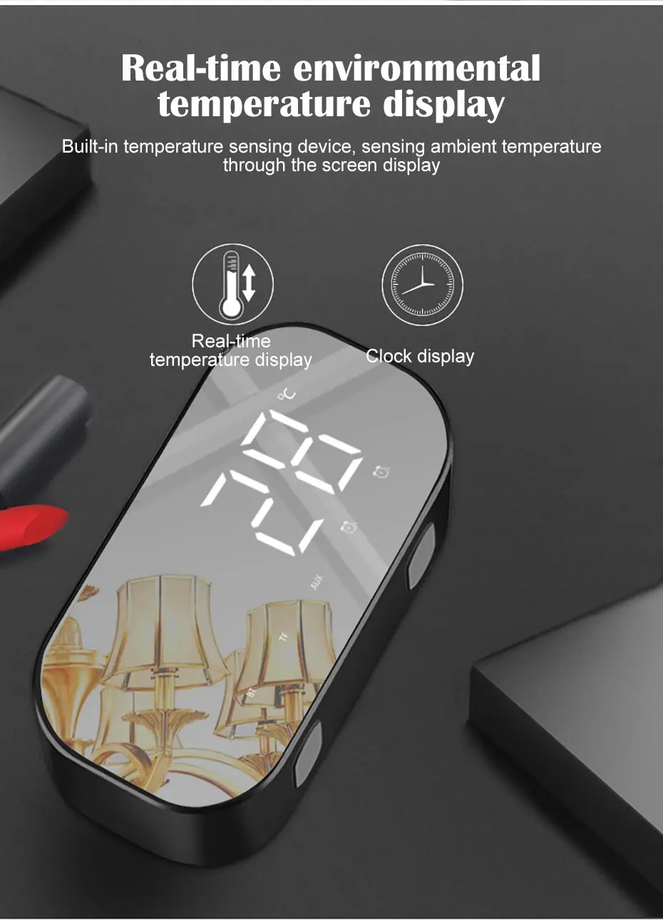 Беспроводной Bluetooth 5,0 динамик домашний сабвуфер мобильный телефон мини Будильник с функцией buetooth стерео портативный маленький 3D объемный
