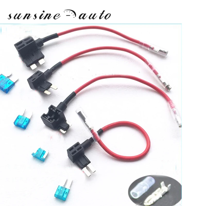 ATO 10 paquetes de fusibles TAP Adaptador 16 Ga 5P Portafusibles en línea ATC