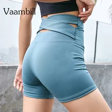 Женские компрессионные обтягивающие спортивные шорты с высокой талией для йоги, тренажерного зала, женские леггинсы, короткие шорты из спандекса для фитнеса и тренировок, спортивные шорты для женщин