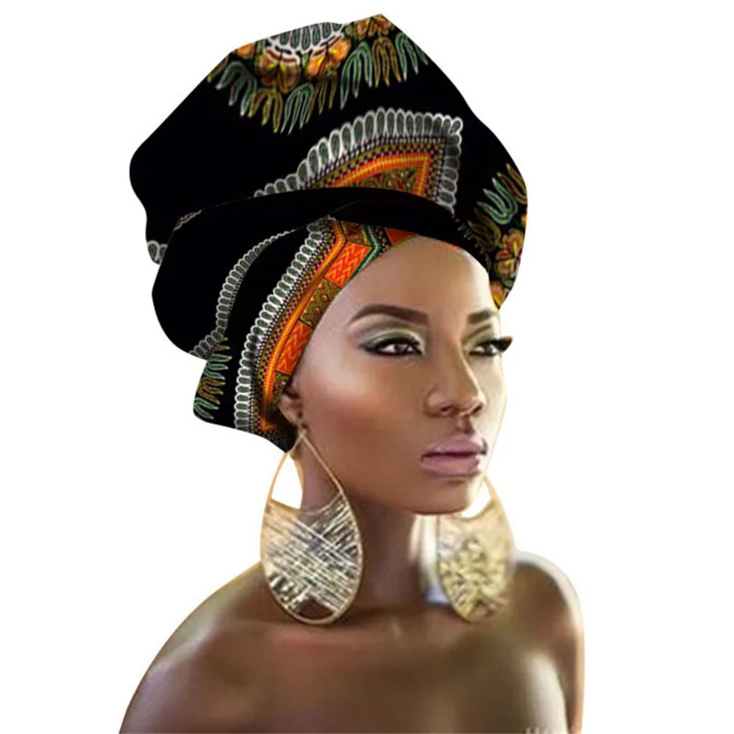Kopen Haimeikang Mode Afrikaanse Headwraps Voor Vrouwen Hoofd Sjaal Voor Lady Hight Kwaliteit Katoen Vrouwen Hoofd wraps Accessoires