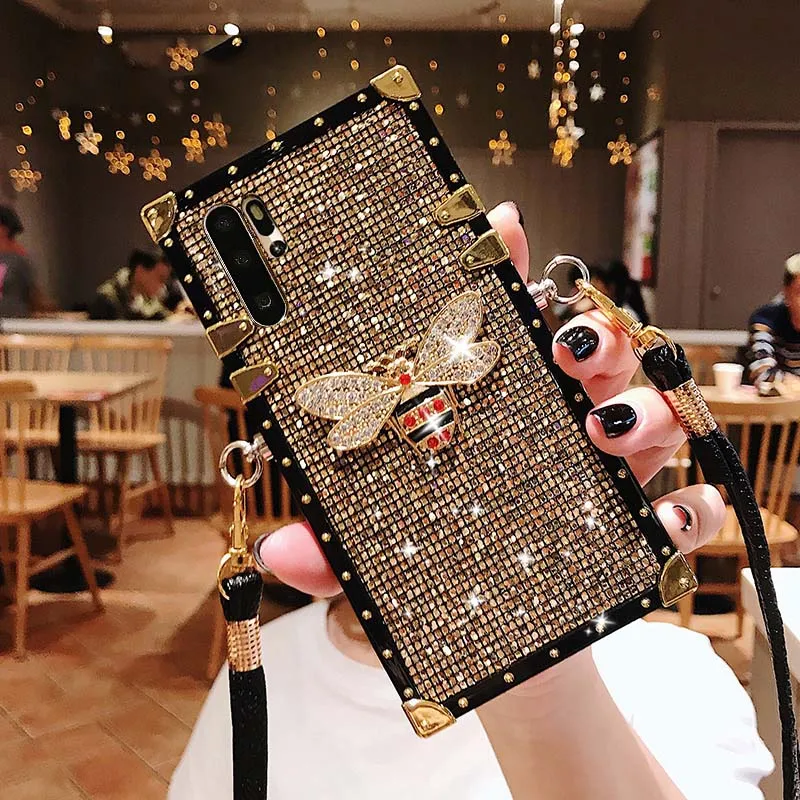 Блестящий чехол ремешок для Samsung galaxy S10e S10 Plus S8 S9 блестящий телефона с