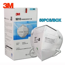 50 шт./лот, 3 м, 9010, маска от пыли, N95, сажевый респиратор, Антистатическая Защита от гриппа, защитная маска, повязка на голову, маска