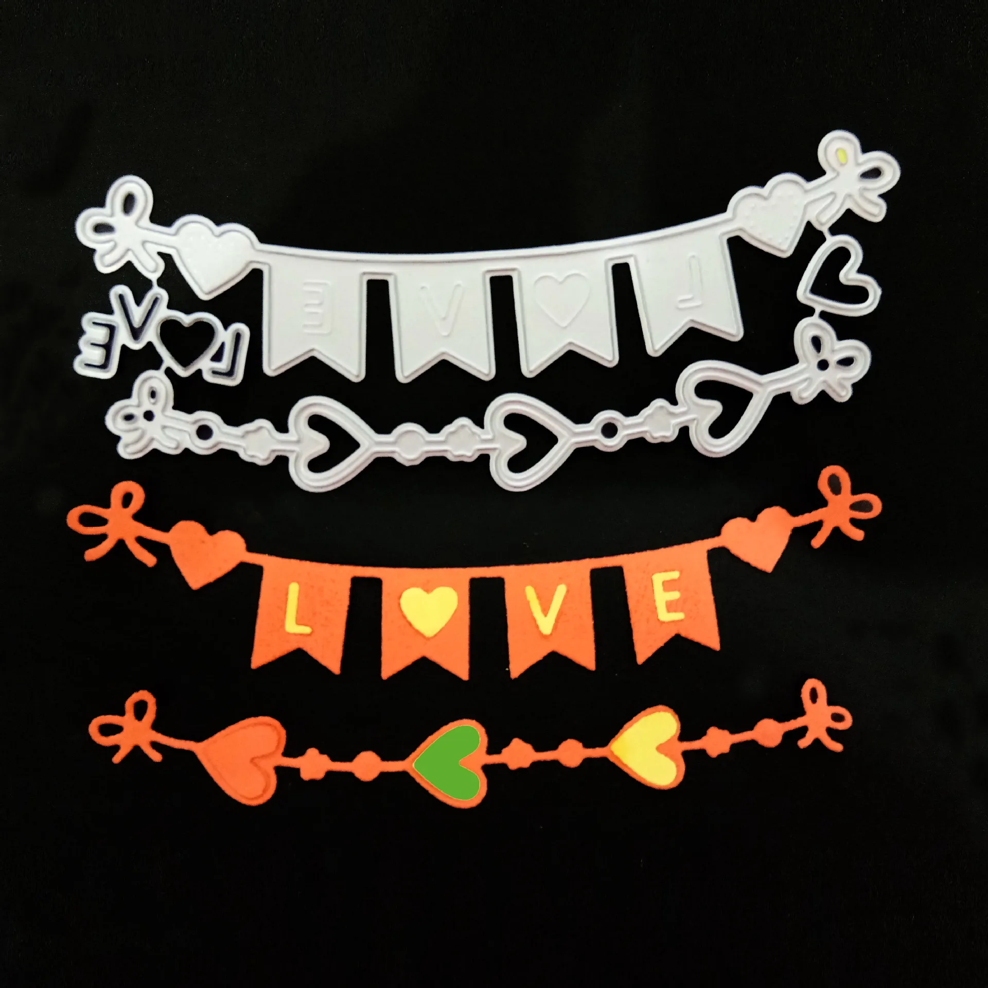 LOVE Lace Cutting Dies DIY Scrapbook Photo Album Wedding Decorative