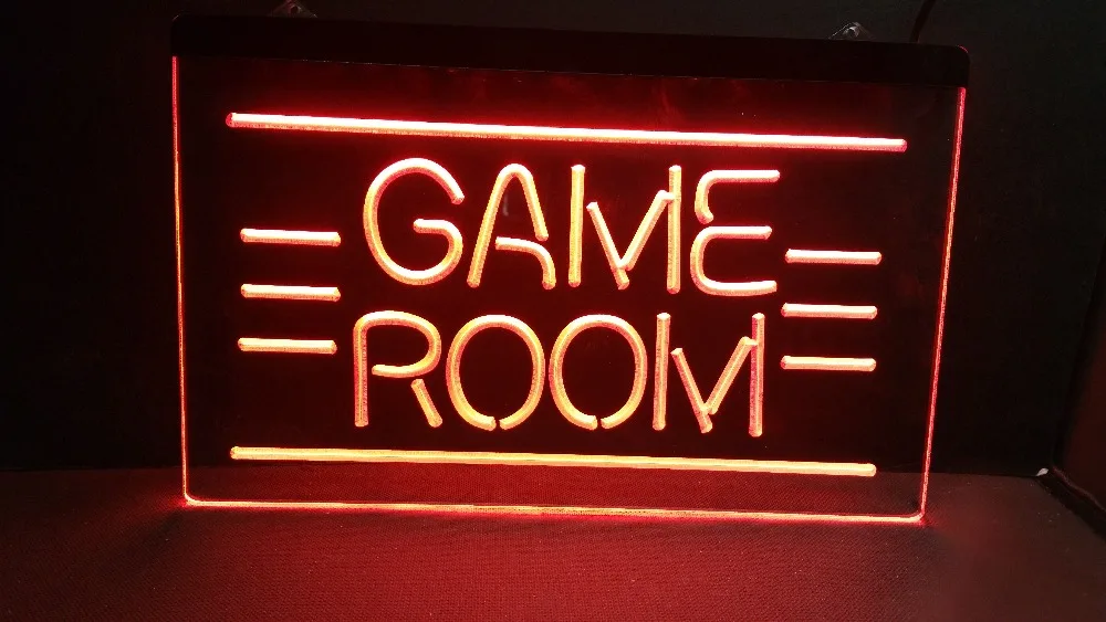 game room logo 3 size Home Decoration Wall Decor Beer NR Bar Pub Club LED  Neon Light Sign