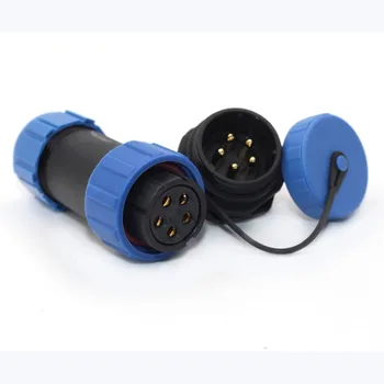 

Waterproof connector SP21 type 5 Pin Aviation Wire Connector Plug and socket Panel Mount Connectors IP68