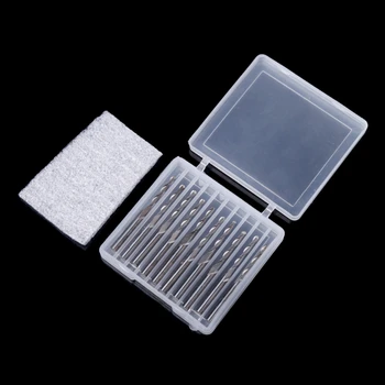 

10 Pcs 1/8" 17mm Double Flute Spiral Carbide Flat Nose End Mill CNC Router Bits Set