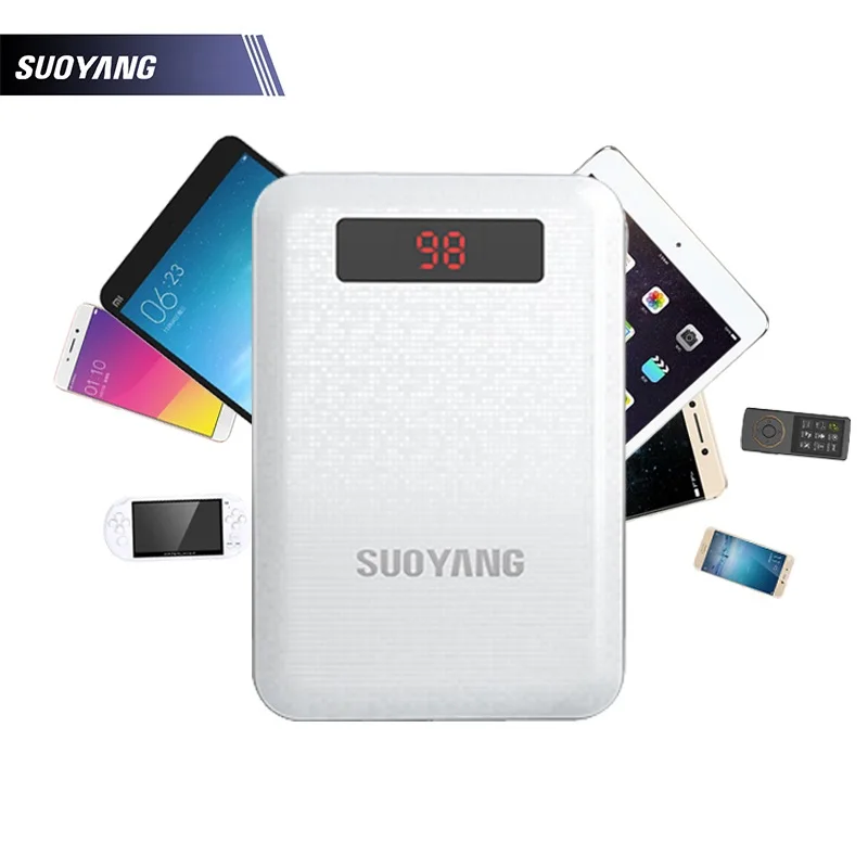 imágenes para Suoyang universial banco de la energía 10000 mah dual usb puerto de salida de cargador rápido con iluminación led de la batería teléfonos para iphone 6 6 s 6 plus imágenes para Suoyang universial banco de la energía 10000 mah dual usb puerto de salida de cargador rápido con iluminación led de la batería teléfonos para iphone 6 6 s 6 plus