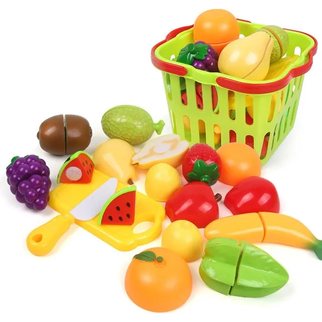 

14PC/Set Plastic Kitchen Toy Fruit Vegetable Cutting Kids Pretend Play Toy Educational Baby Toddler Kids Cook Cosplay Toys