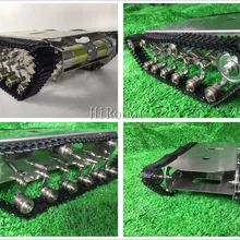 Бак автомобиля ts600, Нержавеющая сталь шасси/Рамки с амортизатором, черного цвета с металлической треков, для Майки вентилятор, DIY, робот