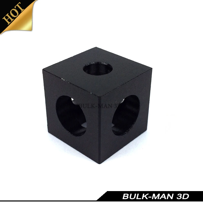 

Openbuilds Black Anodized Three Way Cube Corner Connector Bracket Fit 20mm Aluminum Extrusions Profile 3D Prinnter