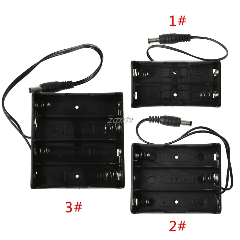 Чехол для хранения батарей DIY 2x3x4x18650 с разъемом питания 5 5x2 1 мм постоянного тока| |