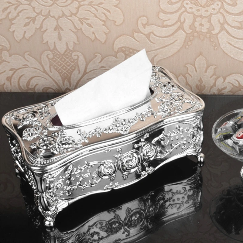  Luxury European Style Acrylic Tissue Box KTV Handkerchief Toilet Paper Holder
