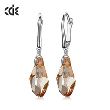 CDE シルバー 925 ジュエリーイヤリングブラブライヤリングで装飾クリスタルドロップイヤリングファッションの(China)