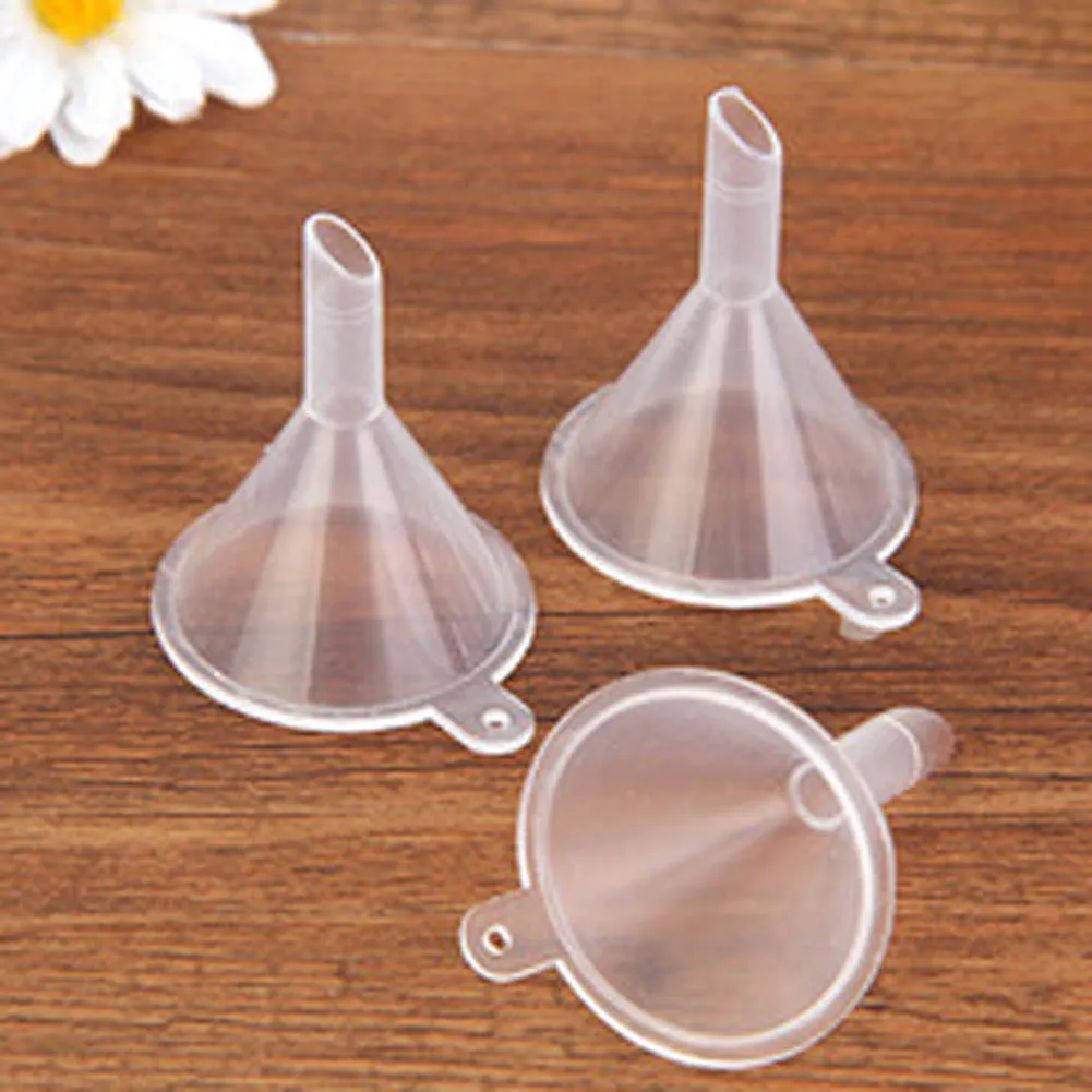 

5pcs Small Plastic Funnels For Perfume Diffuser Bottle Mini Liquid Oil Funnels Labs Ktichen Tools