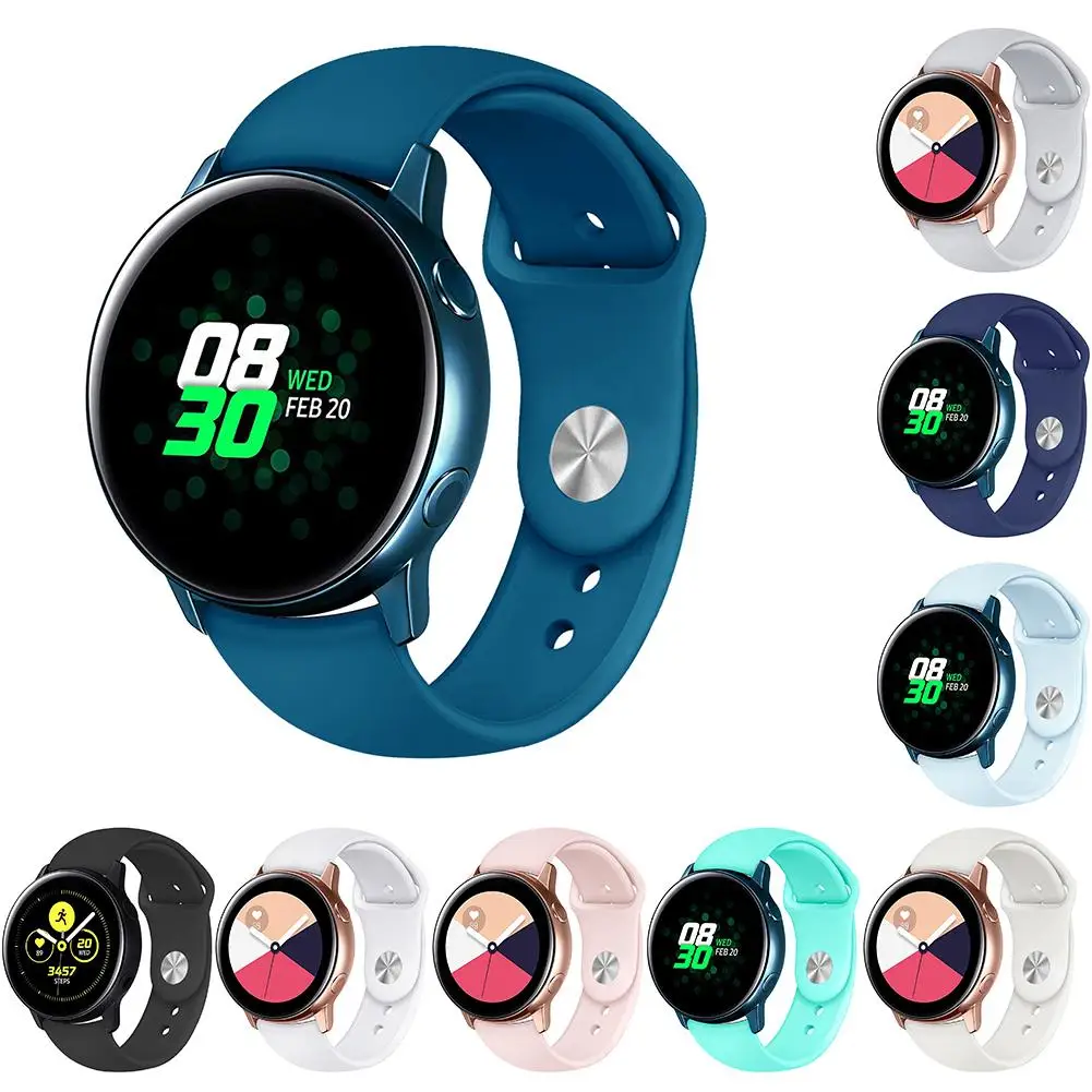 

Solid Color Silicone Watchband Wrist Strap Band New for Samsung Galaxy Watch Active
