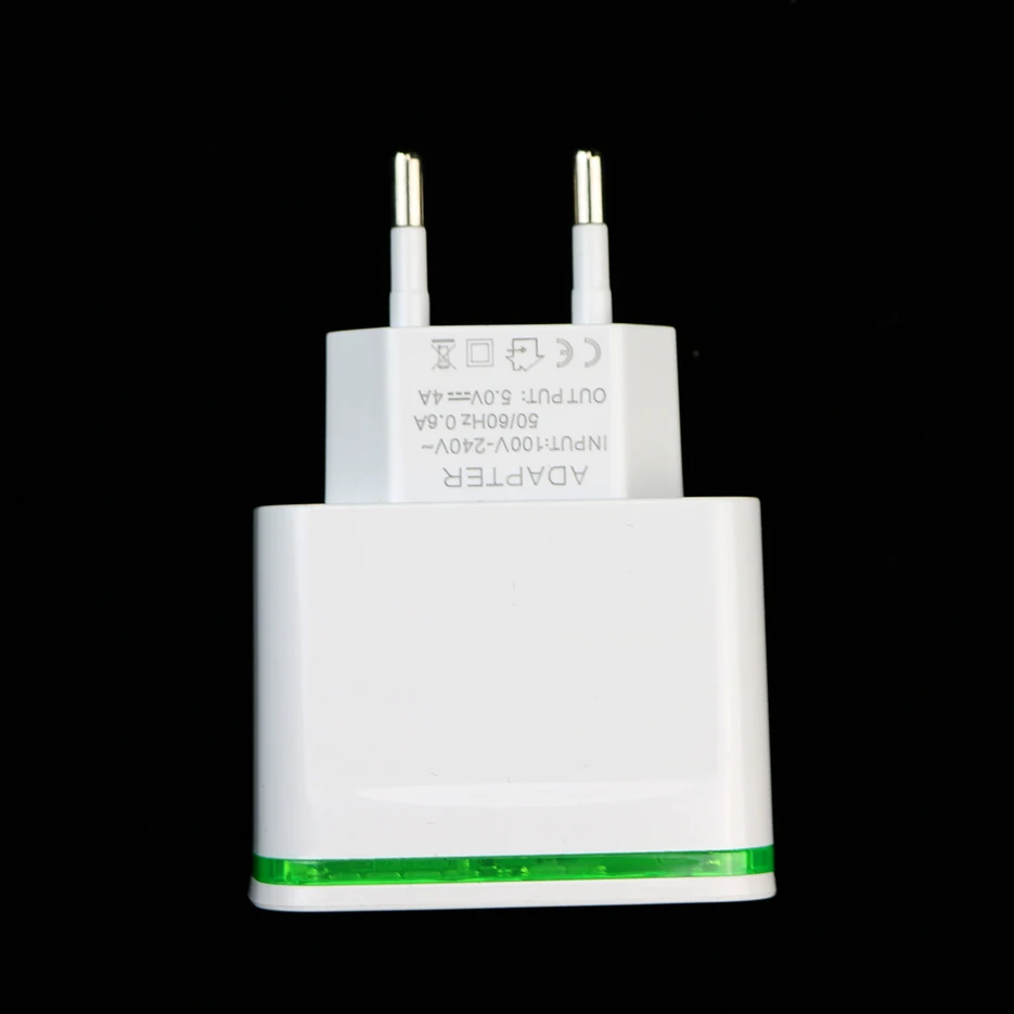 AMEEC 4 Port USB Chargers EU Cellphone Charging Adapter 5V 1A Multiple USB Power Adapter Charger For IPhone Android Smartphone (6)