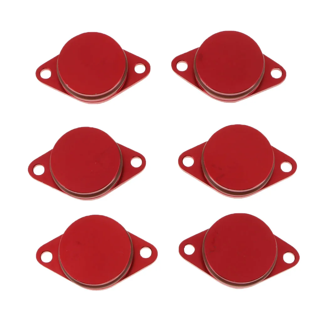 12 Pcs Portable 2.76 x 1.97 x 0.39 Inch Aluminum Swirl Flap Blanks Repair For Bmw 320 520 530 525 730D Red & Black 