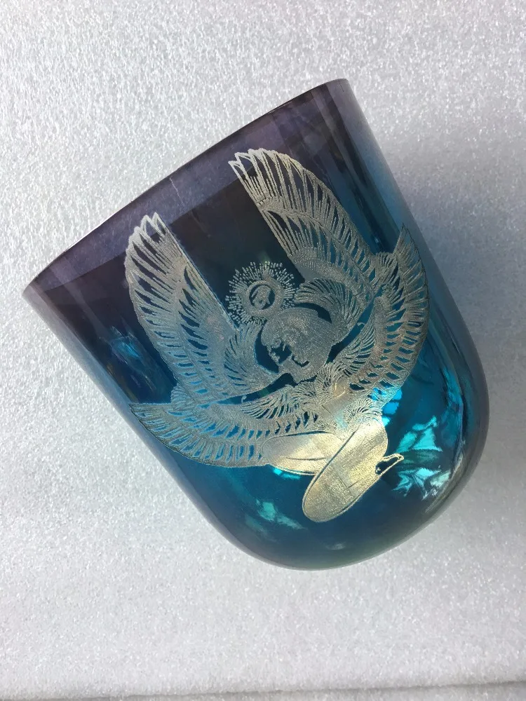 

Alchemy crystal singing bowl with ISIS carved 3th octave perfect A# in 432HZ
