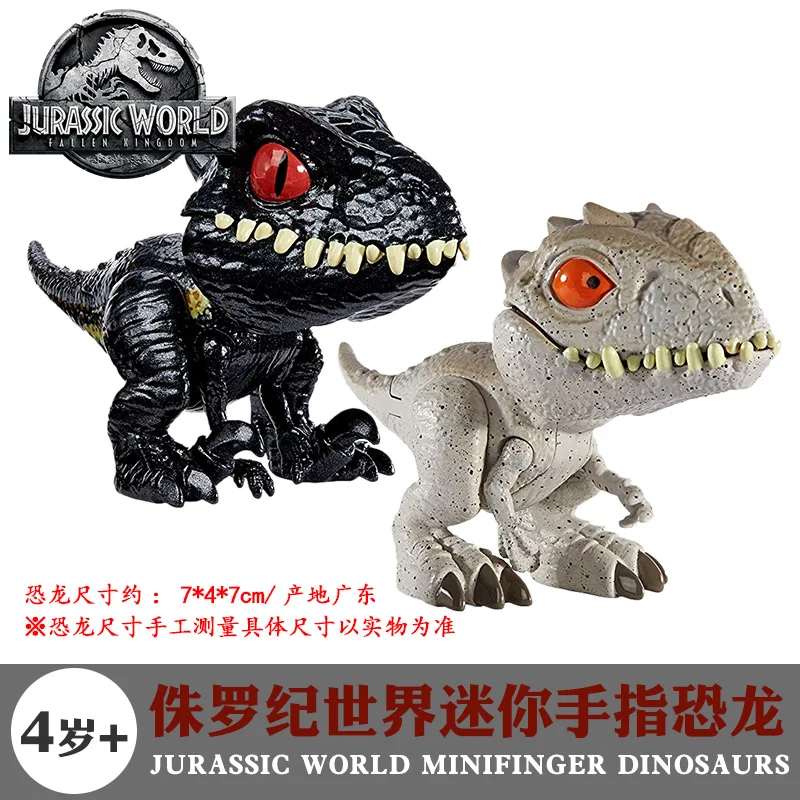 Original Jurassic World Minifingers Dinosaur Action Figure Movable Joint Simulation Model Toy for Children Halloween Figma Gift