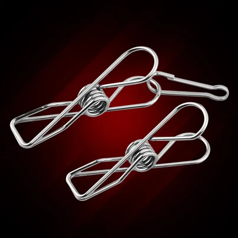 Wholesale Useful Stainless Steel Wire Clips Outdoor Clothespin Metal