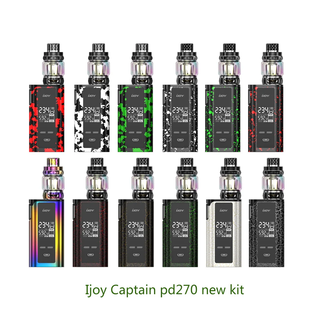 

Original IJOY Captain PD270 New kit with IJOY Captain 234w new Box Mod Diamond sub ohm Tank Electronic Cigarettes Vaporizer Vape