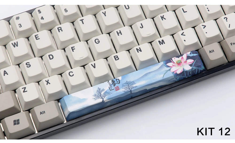 PBT пять Сторон краситель-подложенный пробел 6.25U Вишневый профиль keycap для DIY механическая клавиатура