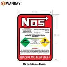 Новая азотная бутылка этикетка наклейка 10# NOS Замена 10 фунтов