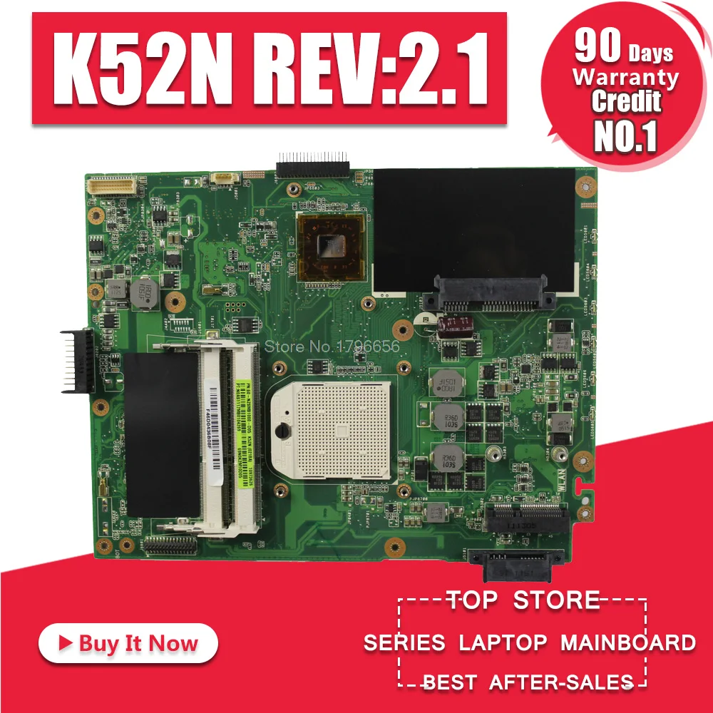 K52N Motherboard REV:2.1 For ASUS X52N K52N K52D laptop Motherboard K52N Mainboard K52N Motherboard test 100% ok