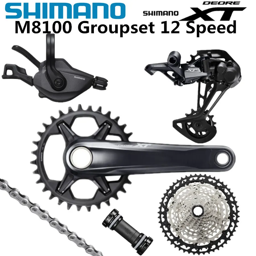 SHIMANO DEORE XT M8100 набор групп 32T 34T 36T 170 175 шатун для горного велосипеда 1x12-speed 10-51T M8100 задний переключатель