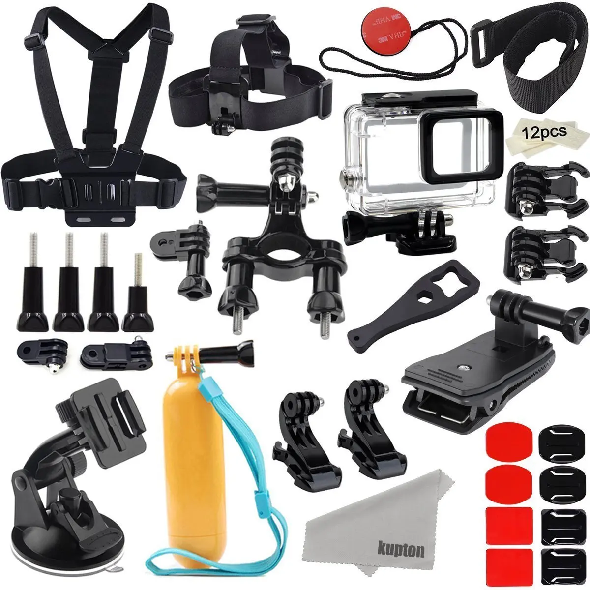 

For Go Pro Accessories in 1 Ultimate Combo Kit Waterproof Case Chest Head Strap Bike Car Backpack Clip Mount for Go Pro Hero 5/6