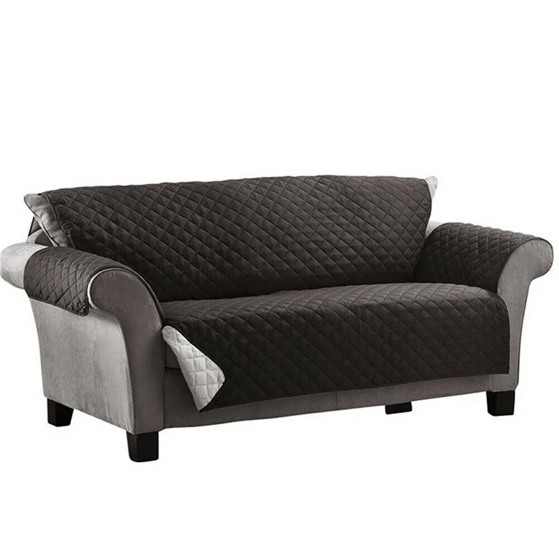 Водонепроницаемый стеганый чехол для дивана чехол для питомца собаки диване мебель протектор коврик моющийся Lounge протектор Slipcover многоцветный коврик - Цвет: Черный