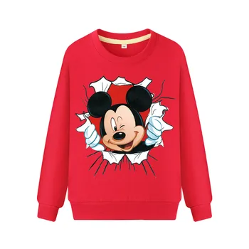 Girls 2019 Spring Cut Cartoon Mickey Print Pink Hoodies Kids Full Sleeve Sweatshirt Costume Children Pullover Coat Boys DZ031 1