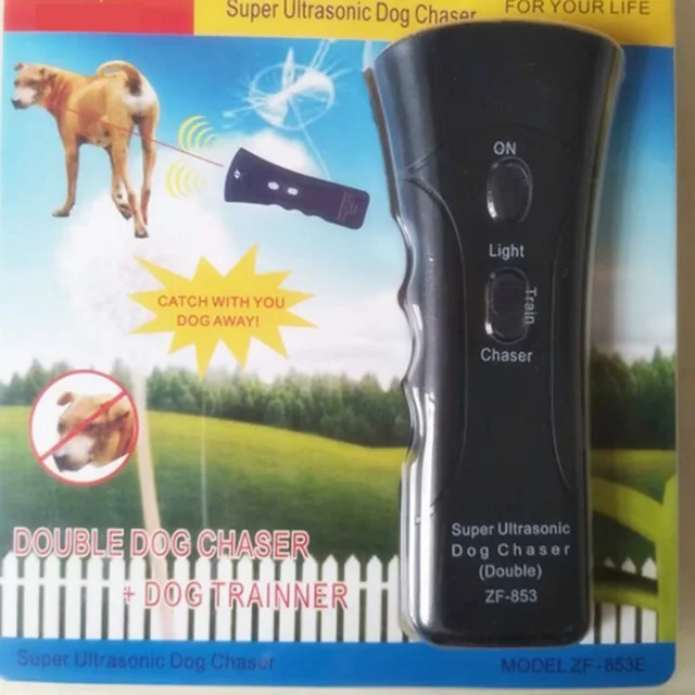 Ultrasonic Dog Chaser Stop Aggressive Animal a Dog Repeller With Led Light Training Ultrasonic Horn Distance Electronic Drive
