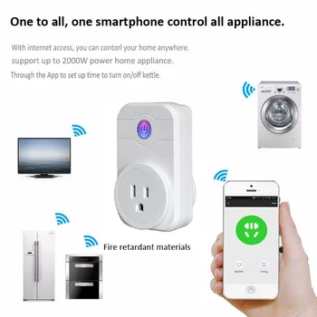 

smart socket smart home Voice control socket Europe and America wifi ring socket