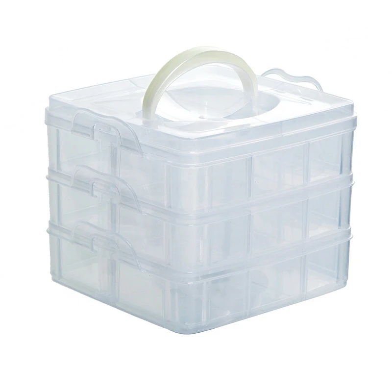 

DIDIHOU Multi-sizes Adjustable Plastic Sundries Storage Box Bins Cosmetic Jewelry Diamond Embroidery Craft Storage Boxes Tools