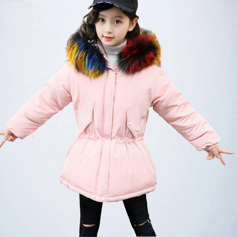 

Kids Down Jacket Hooded Winter Warm Parka Russian Toddler Girls Winter Coats and Jackets Thick Children's Winter Coat with Fur