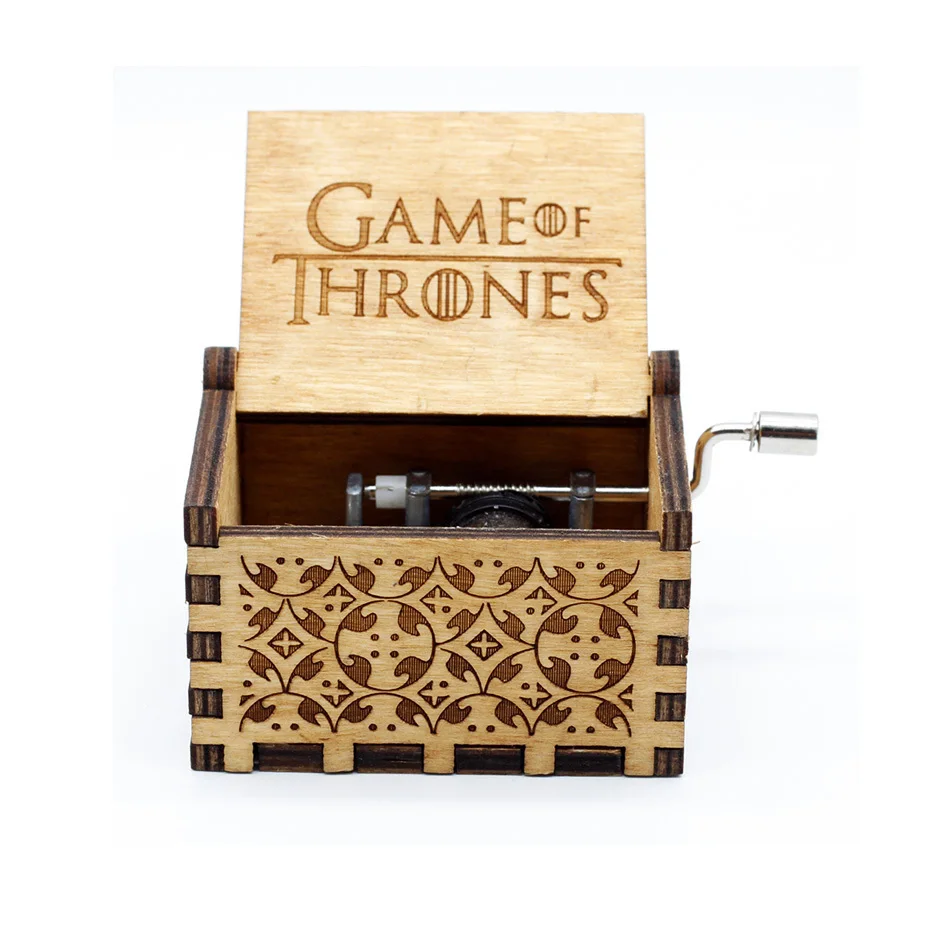 Антикварная резная деревянная музыкальная шкатулка мое солнце любовь папа Любовь Мама Рождественский подарок отправить подарок маме на день рождения вечерние гроб аноним Декор - Цвет: Game Of Thrones