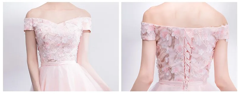 Скромный розовый невесты braidsmaid установлены подружек невесты платья bressing короткое переднее длинное сзади красивое платье xxl для подростков