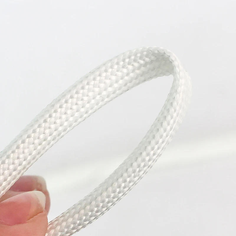 1M 600Deg High Temperature Braided Soft Chemical Fiber Tubing Insulation Cable Sleeving Fiberglass Tube 1-25mm Diameter