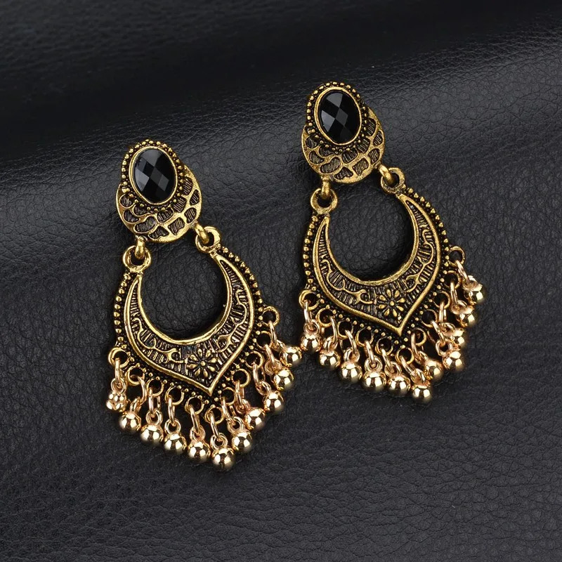 

Terreau Kathy Vintage Antique Tibet Beads Drop Earrings For Women Hollow Earring Brincos Bohemian Earring Pendiente Gift bijoux