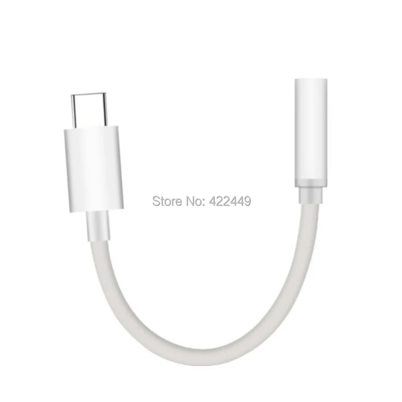500pcs USB 3 1 Type C 8pin to 3 5mm Aux earphone Headphone Jack Adapter audio cable For android iPhone 8 7 Plus x for samsung