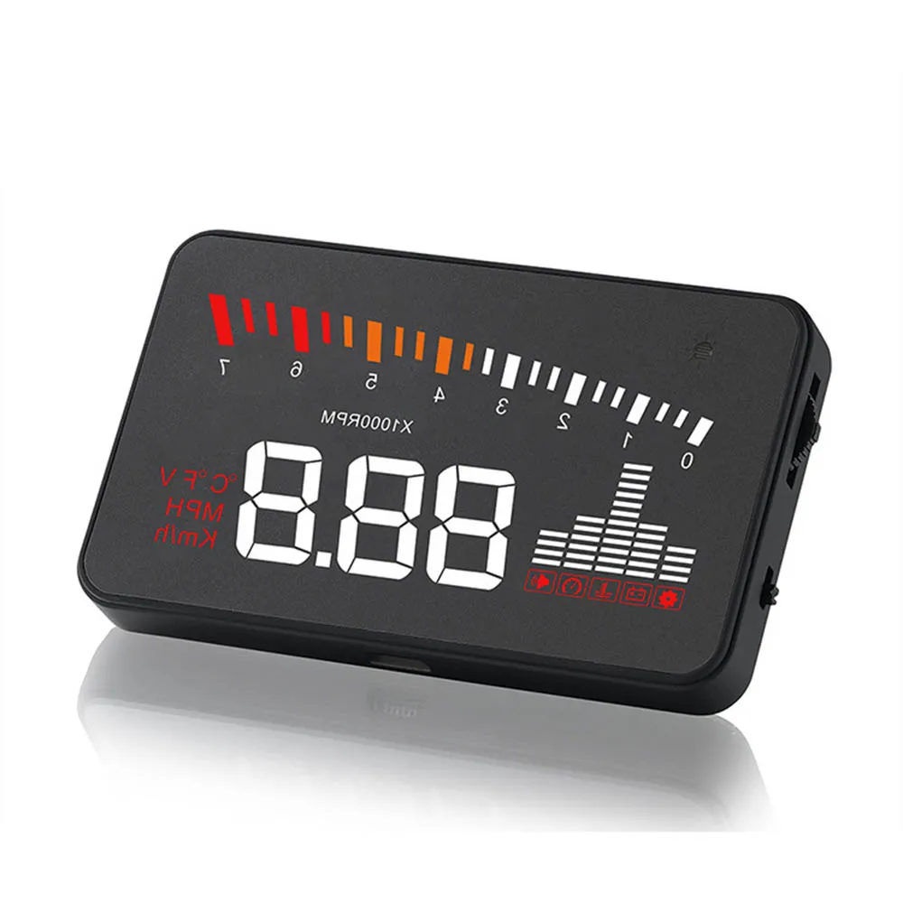 

X5 Car HUD Head Up Display Vehicle OBD2 Car Speedometer Windshield Projector Driving Speed Alarm Voltage MPH KM/H Display