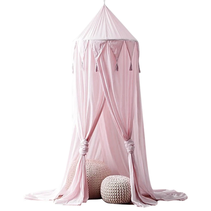 

New Kids Hang Bed Dome Mosquito Netting Elegant Children Home Crib Netting Infant Room Canopy Round Bed Canopy Bedding Tents
