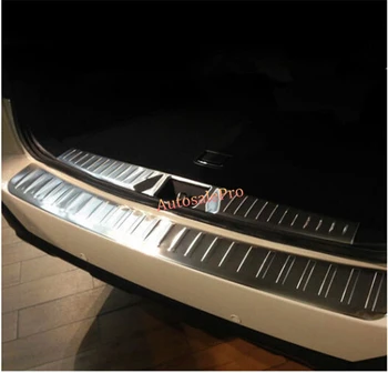 

Outer + Inner Rear bumper protector plate guard cover trunk threshold 2pcs for Subaru Outback 2015 2016